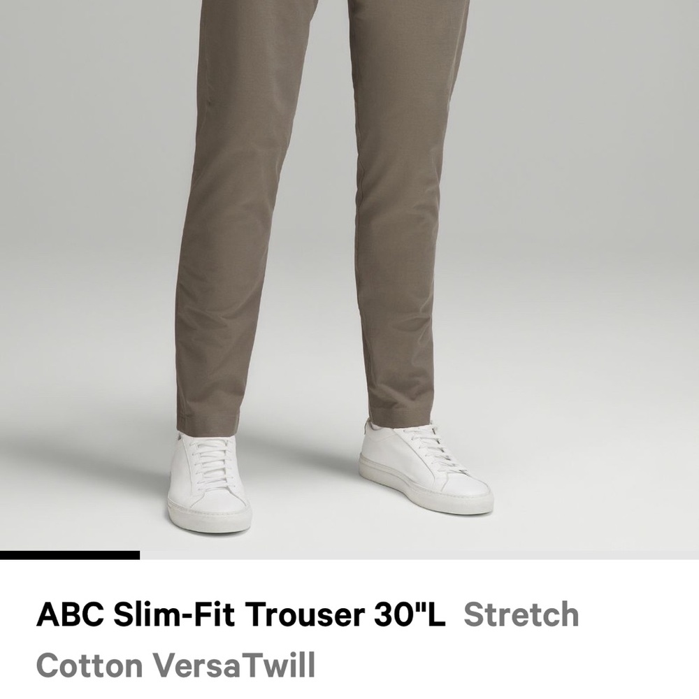 Lululemon men’s ABC Slim Fit Trouser
